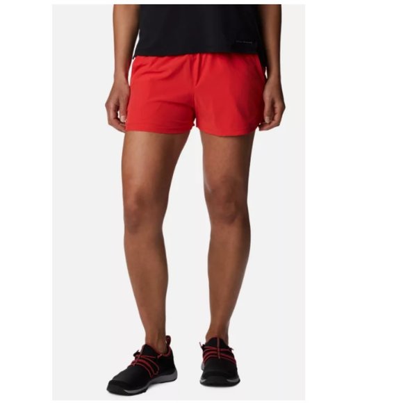 Columbia Women's Alpine Chill Red Hibiscus Shorts Size M Style AL4572 - Picture 1 of 12